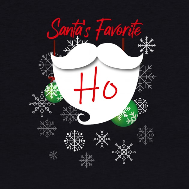 santas favorite ho with snowflakes by MerchSpot